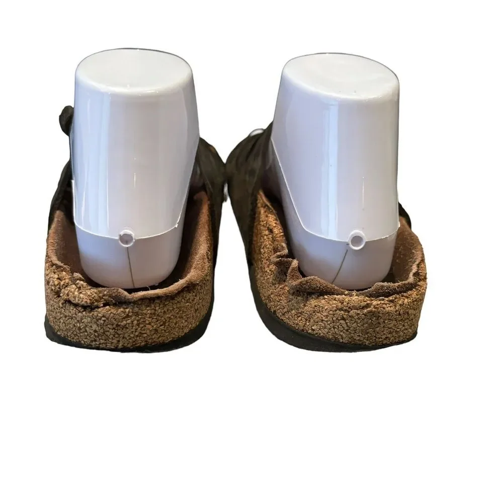 Birkenstock‎ Womens Granada Soft Habana Black Leather Sandals Size 40 US 9